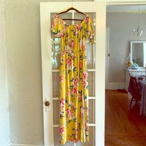 Off the shoulder maxi dress